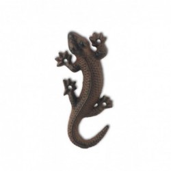 Figura Decorativa Lagarto Adorno Pared Metal Decoración Exterior 12 cm