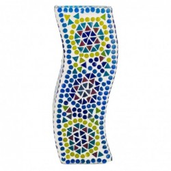 Lámpara Sobremesa Alta Cristales Colores Luz Cálida Relajante Ambiente Árabe 26 cm