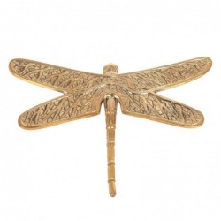 Figura Decorativa Libélula Latón Dorada Adorno Decoración Elegante 19 cm