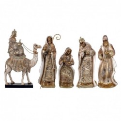 Set Figura Decorativa Nacimiento Pesebre Navidad José María Jesús Reyes Magos 36 cm