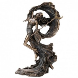 Figura Decorativa Diosa Griega Noche Nyx Resina 27 cm