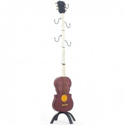 Perchero Pie Percha Abrigos Metal Guitarra Violín 6 Colgadores 184 cm