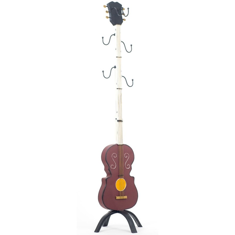 Perchero Pie Percha Abrigos Metal Guitarra Violín 6 Colgadores 184 cm