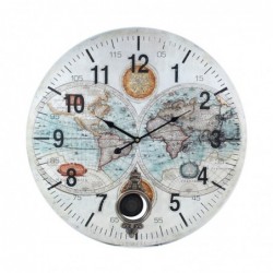 Reloj Sobremesa Latón Dorado Diseño Vintage Números Romanos 21 cm