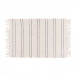 Alfombra de algodon 60x90 cm RAYAS CRUDO