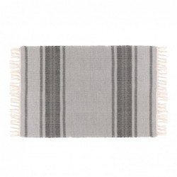 Alfombra de algodon 60x90 cm RAYAS GRIS
