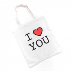 Bolsa de compra de algodon I LOVE YOU