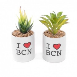 Cactus en maceta I LOVE BCN x2 modelos
