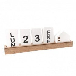 Calendario perpetuo de madera CASA