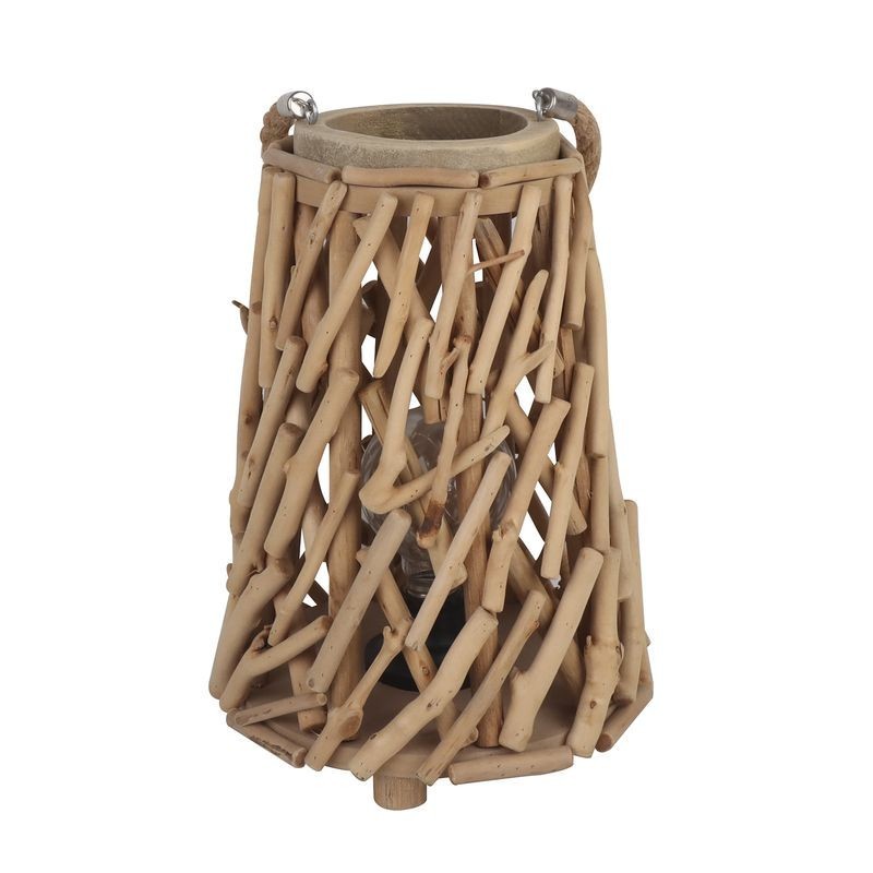 Candel portavelas de madera BASTONES 22 cm