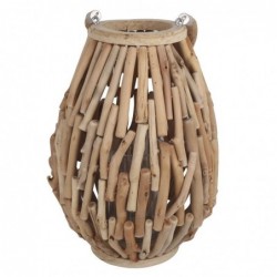 Candel portavelas de madera BASTONES 25 cm