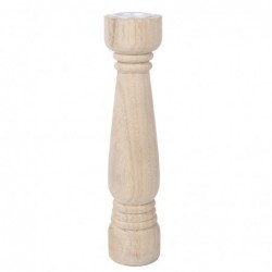 Candelabro de madera NATURAL 23 cm