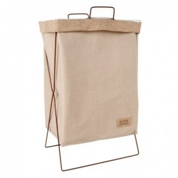 Cesto Ropa Sucia 100L Cesta Colada Plegable, Cubo Ropa Sucia con Bolsa  Interior, Beige