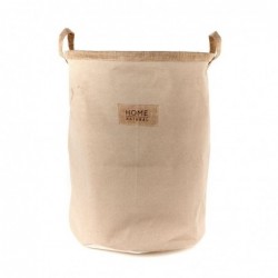 Cesta Colada Ropa Sucia Pongotodo con Asas Tela Beige Almacenaje 46 cm