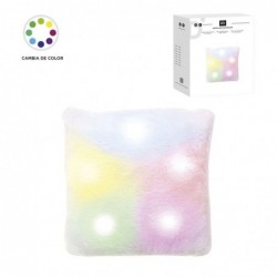 Cojin decorativo 34x34 ARCO IRIS con luces (cambia de color)