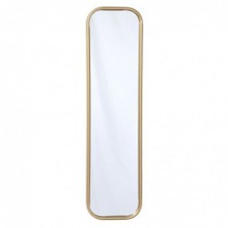 Espejo Pared Decorativo Rectangular Largo Estrecho Metal Dorado Elegante 21x84 cm