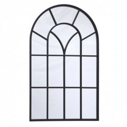 Espejo Pared Decorativo Ventana Ventanal Clásico Largo Metal Negro Elegante 61x96 cm