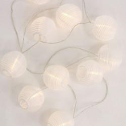 Guirnalda Decorativa Farolitos Blancos con Luces LED Pilas AA 220 cm