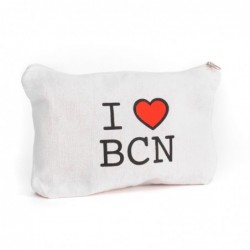 Neceser Viaje Estuche Maquillaje Blanco I Love BCN Barcelona 31 cm