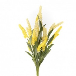 Rama Tallo Ramo Flores Artificiales Plástico Acacia Amarillas Decoración Floral para Jarrón 61 cm