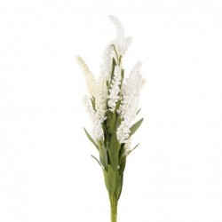 Rama Tallo Ramo Flores Artificiales Plástico Acacias Blancas Decoración Floral para Jarrón