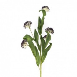 Rama Tallo Ramo Flores Artificiales Plástico Lila Decoración Floral para Jarrón 61 cm