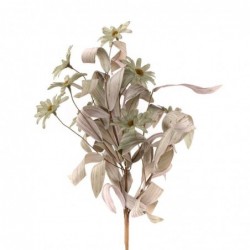 Rama Tallo Ramo Flores Artificiales Plástico Margaritas Blancas Decoración Floral para Jarrón 56 cm
