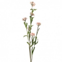 Rama Tallo Ramo Flores Artificiales Plástico Rosa Verde Decoración Floral para Jarrón 72 cm