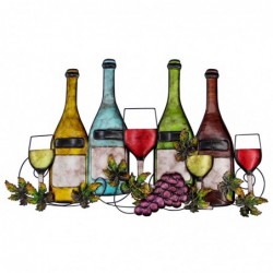 Adorno Decorativo Placa para Colgar Pared Botella Vino