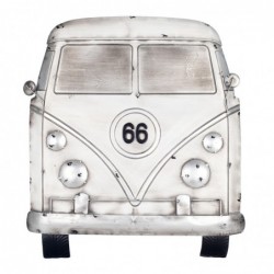 Adorno Decorativo Placa para Colgar Pared Furgoneta Vintage Blanca Ruta 66