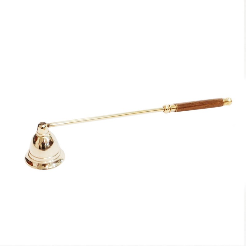 Apagavelas de Latón Dorada y Madera Clásico