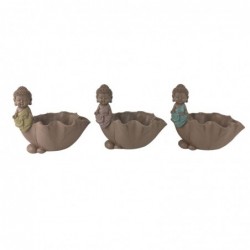 Cuenco Vaciabolsillos Decorativo de Resina con Figura Buda para Entrada Recibidor