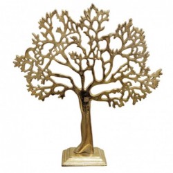 Figura Decorativa Árbol de la Vida Metal Dorado