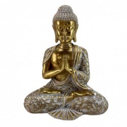 Figura Decorativa Buda de Resina Dorado