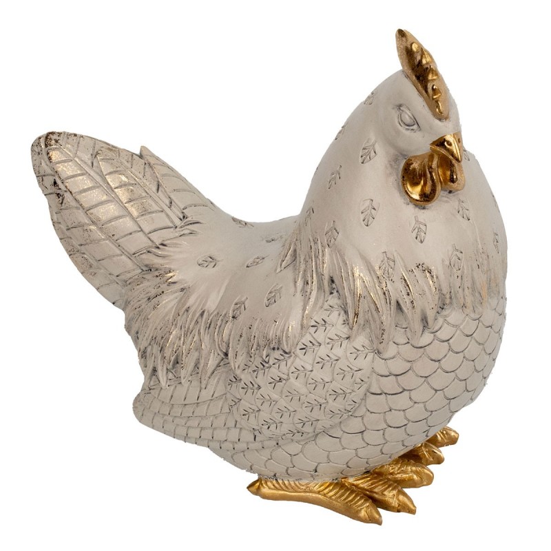 Figura decorativa de resina GALLINA BLANCA 20x20x11 cm decoracion rural