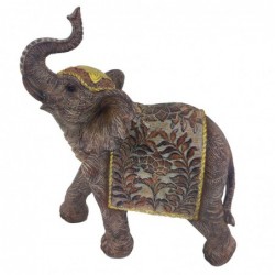 Figura Decorativa Elefante Hindú de Resina