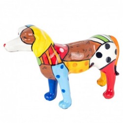Hucha Figura Decorativa Perro Estampado Abstracto Colorido