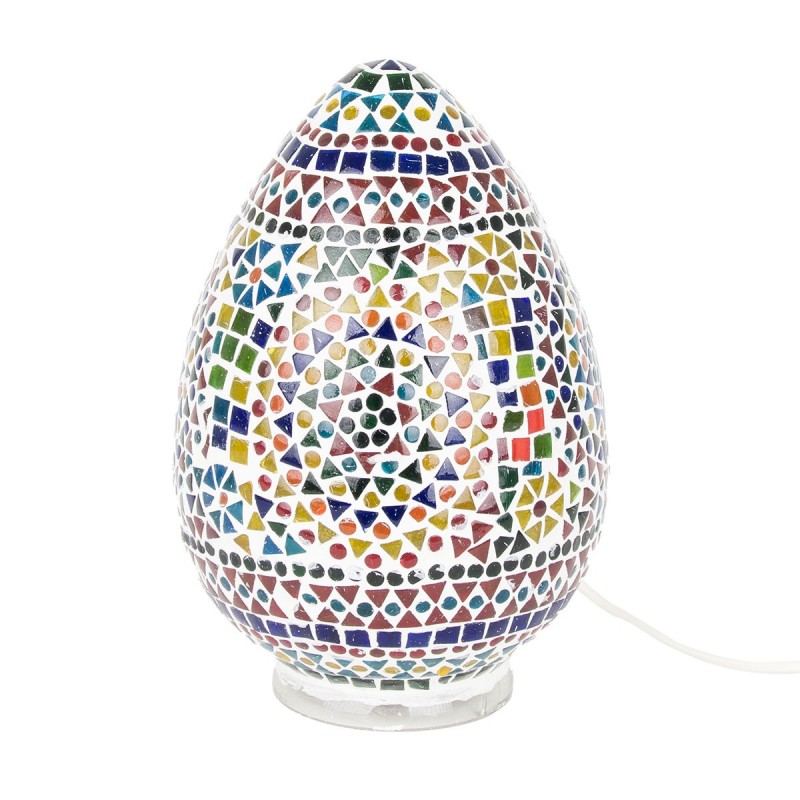 Lampara de sobremesa HUEVO MOSAICO MULTICOLOR 20x20x28 cm 25W E14