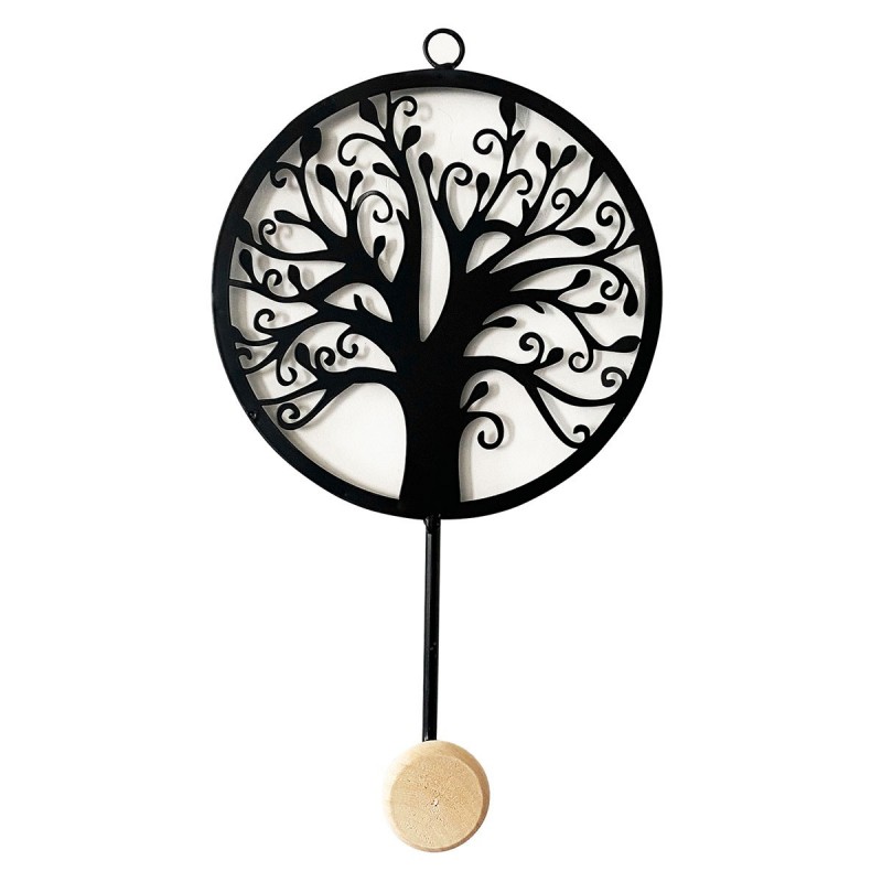 Perchero Pared Percha Árbol de la Vida Metal y Madera, Colgador para  Entrada Recibidor, Baño, Dormitorio, 28 cm