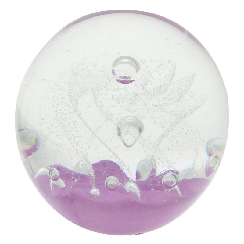 Pisapapeles bola de vidrio BURBUJAS rosa 8 cm elemento decorativo escritorio