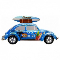 Placa Pared Metal Coche Escarabajo Surf Decoracion Surf