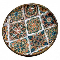 Plato decorativo de madera MANDALA 16 cm multicolor bandeja aperitivos