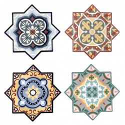 Posavasos de ceramica ESTRELLA x4 modelos 11 cm