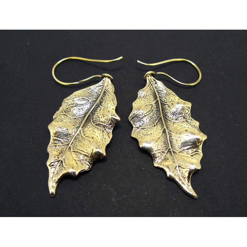 Pendientes de Bronce Forma Hoja 1 -76-