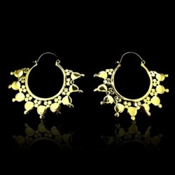 Pendientes de Bronce Puntos -69-