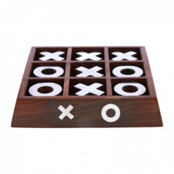Juego de Tres en Raya Caja de Madera Decoración Casa Salón Original 
