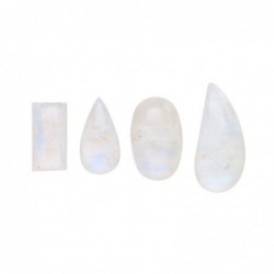 Cabujón de piedra lunar de calidad extra (10 g) | Piedra preciosa natural | Gema pulida | Joyería | Decoración