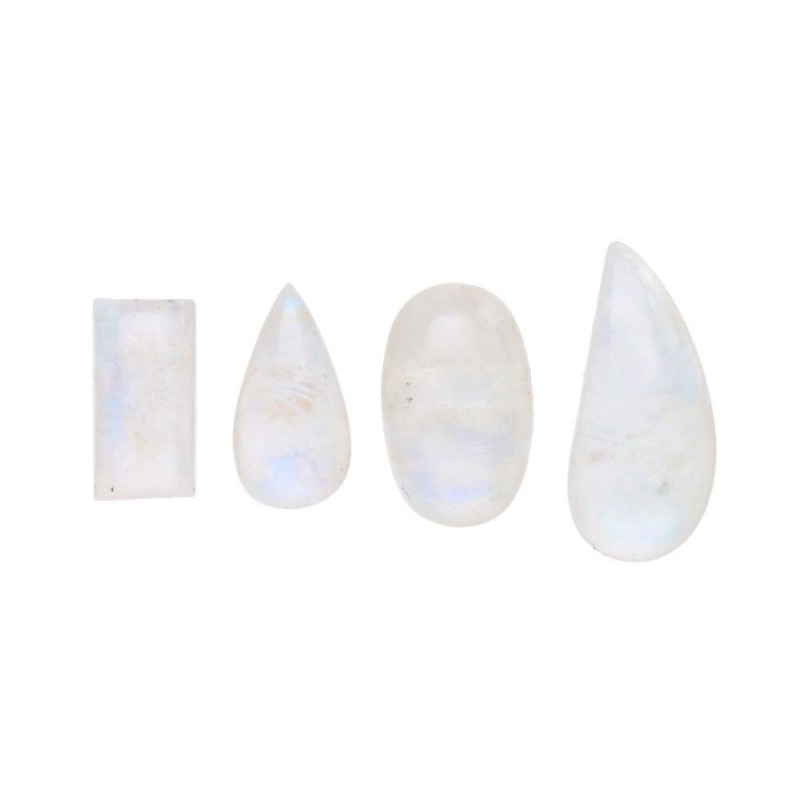 Cabujón de piedra lunar de calidad extra (10 g) | Piedra preciosa natural | Gema pulida | Joyería | Decoración