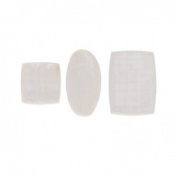 Cabujón de Selenita Semipulida (Pack 10g) - Piedra Natural para Meditación