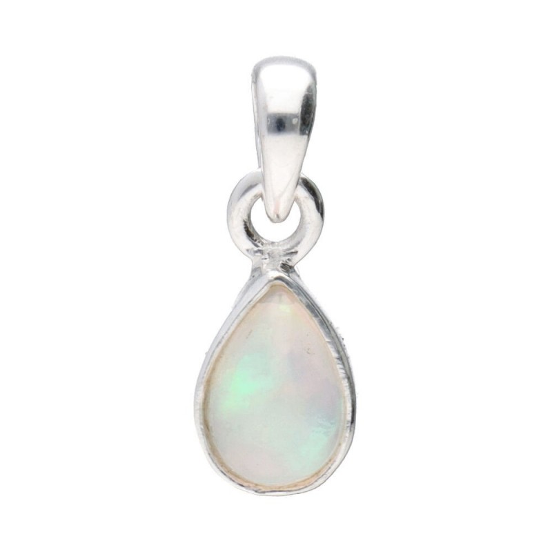 Colgante de plata de ley 925 con gota de opalina